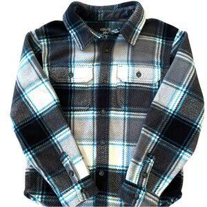 Colorful Planet Button Down Plaid Fleece Flannel Shirt Jacket Boys S Gorpcore